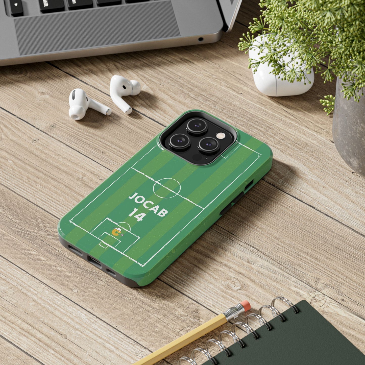 Dark Green Soccer Phone Case