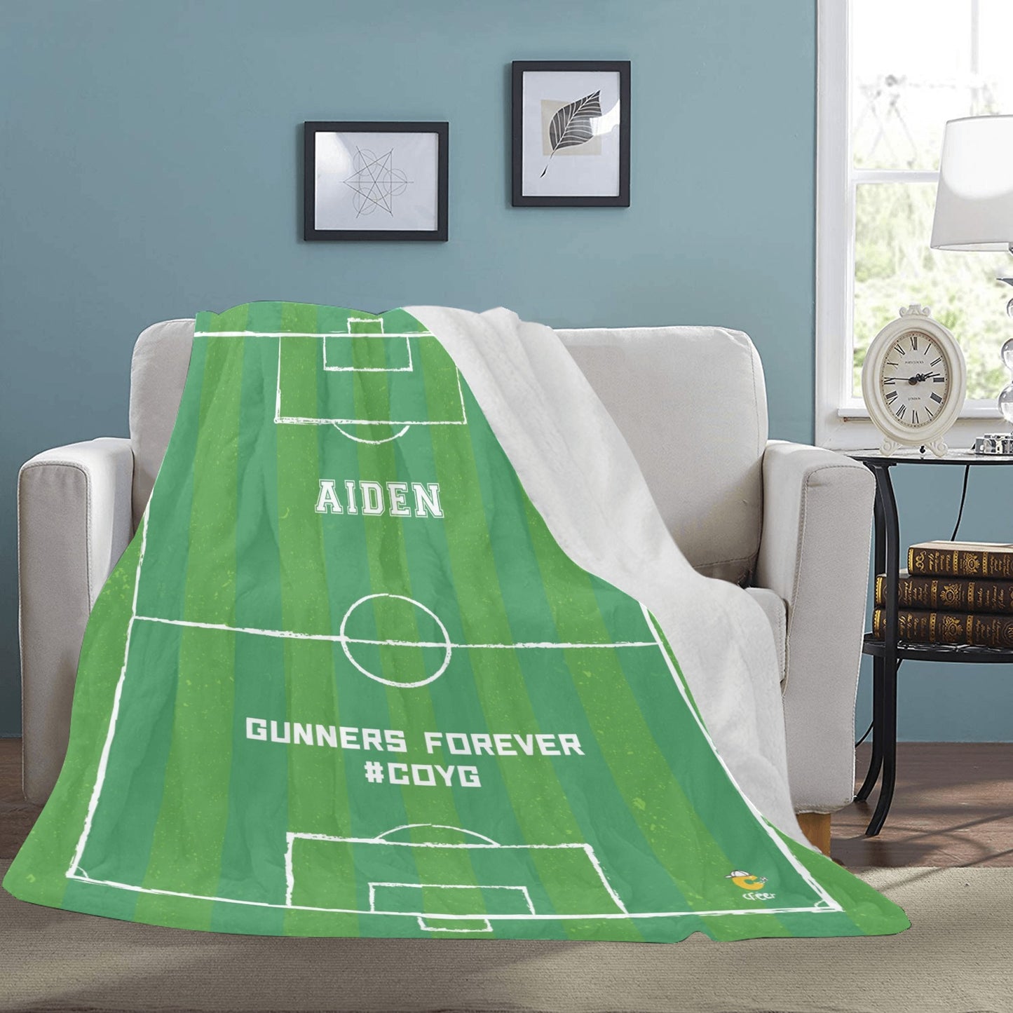 Personalized Soccer Blanket - Custom Name & Message Gift