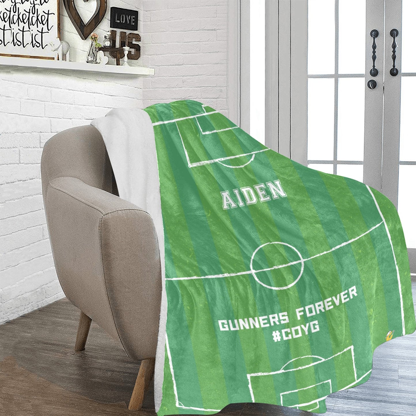 Personalized Soccer Blanket - Custom Name & Message Gift